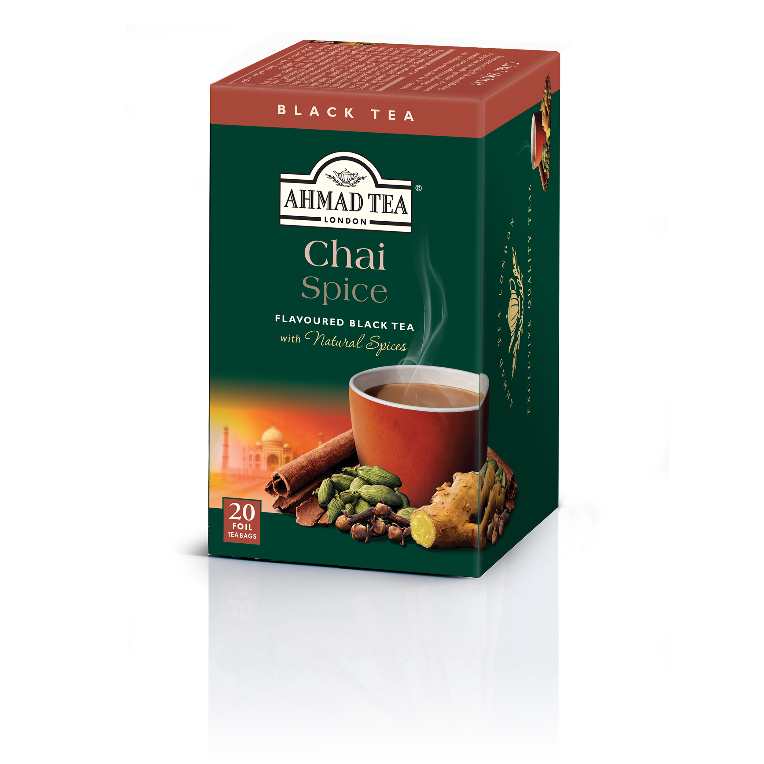 Levně Ahmad Tea Černý čaj Chai Spice 20x2g alu sáčků