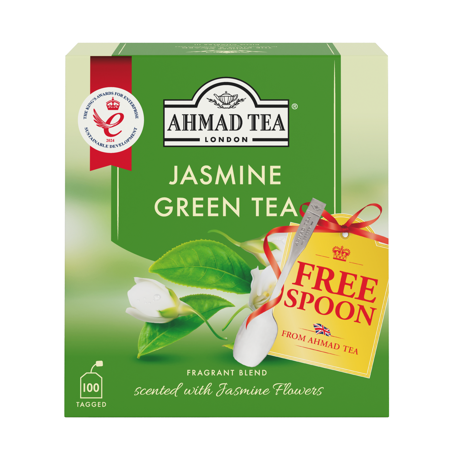 AHMAD TEA Jasmin green tea zelený čaj 100 sáčků