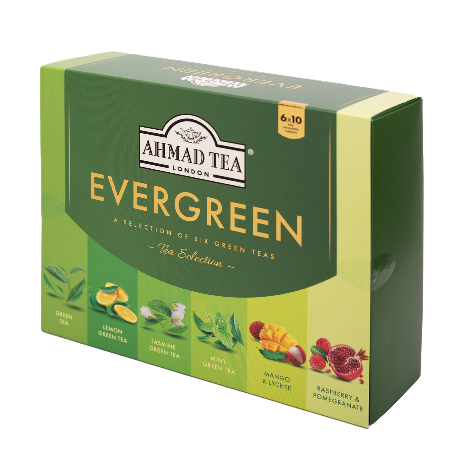 AHMAD TEA Evergreen tea collection zelené čaje 60 sáčků