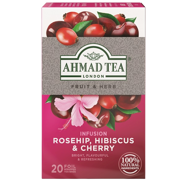 Ahmad Tea | Rosehip, Hibiscus & Cherry | 20 alu sáčků